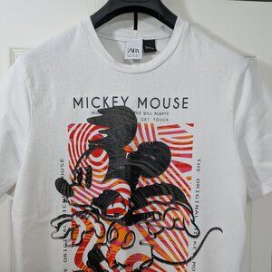 Zara Disney Mickey Mouse T-Shirt - Color White - Size M